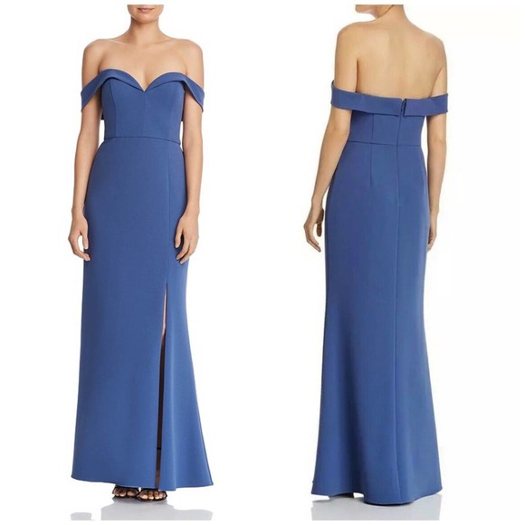 Aidan Mattox Dresses & Skirts - 036 NWT Aidan Mattox Off-Shoulder Deep V Evening Dress
